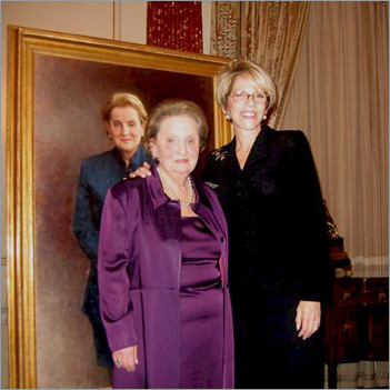 Ann Fader with Madeline Albright