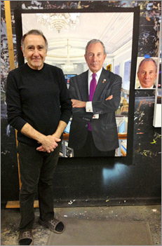 Artist & Michael Bloomberg portrait