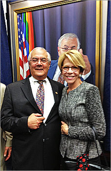 The Honorable Barney Frank with Ann Fader