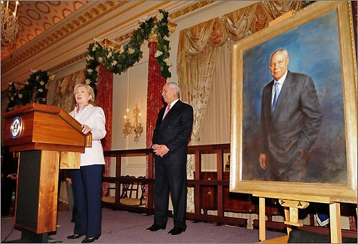 Colin Powell Portrait Unveiling